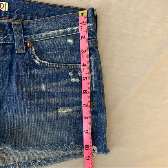 J BRAND Libra Cut Off Denim Shorts - Medium Blue, Size 27 - Picture 11 of 12